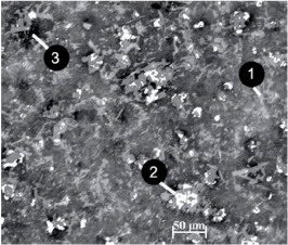 Typical microstructure of SHS ferrosilicon nitride